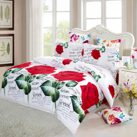 Red Rose Bedding Set
