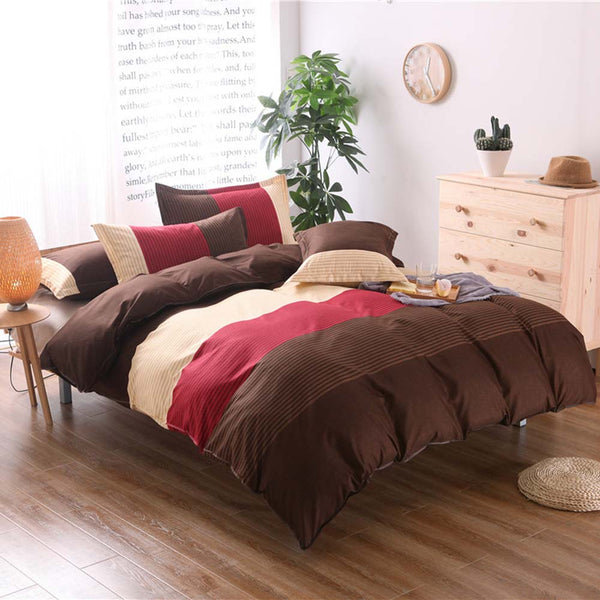 Stripe Flowers Bedding Set