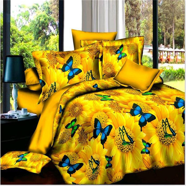 Flower Printed Bedding Set