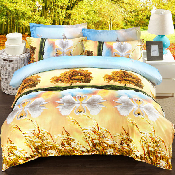 Flower Printed Bedding Set