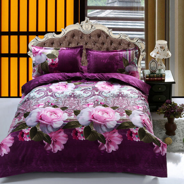 Flower Printed Bedding Set