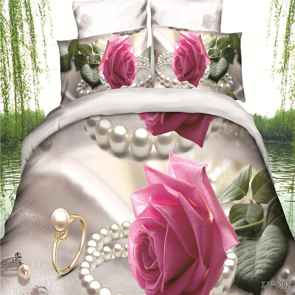 Flower Printed Bedding Set