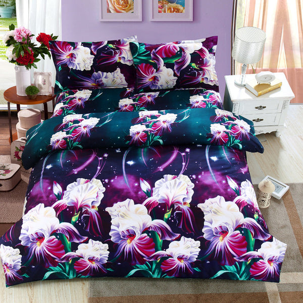 Flower Printed Bedding Set