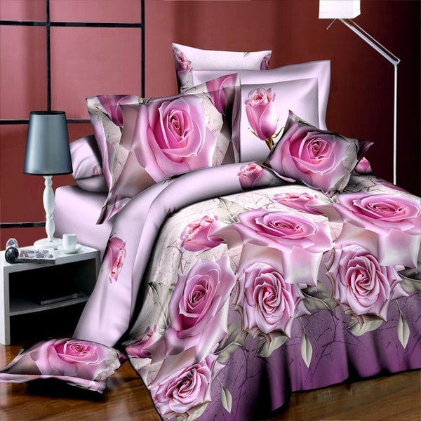 Flower Printed Bedding Set
