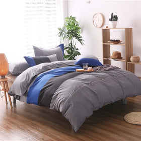 Stripe Flowers Bedding Set