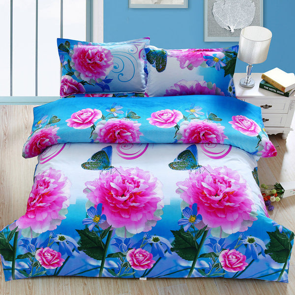 Flower Printed Bedding Set