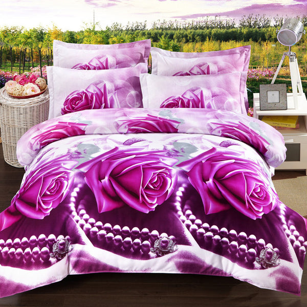 Flower Printed Bedding Set