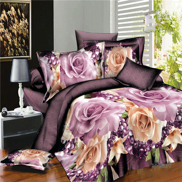 Flower Printed Bedding Set